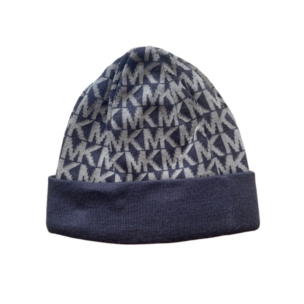 NWT Michael Kors Winter Hat in Brown Featuring Logo Pattern - Picture 3 of 4